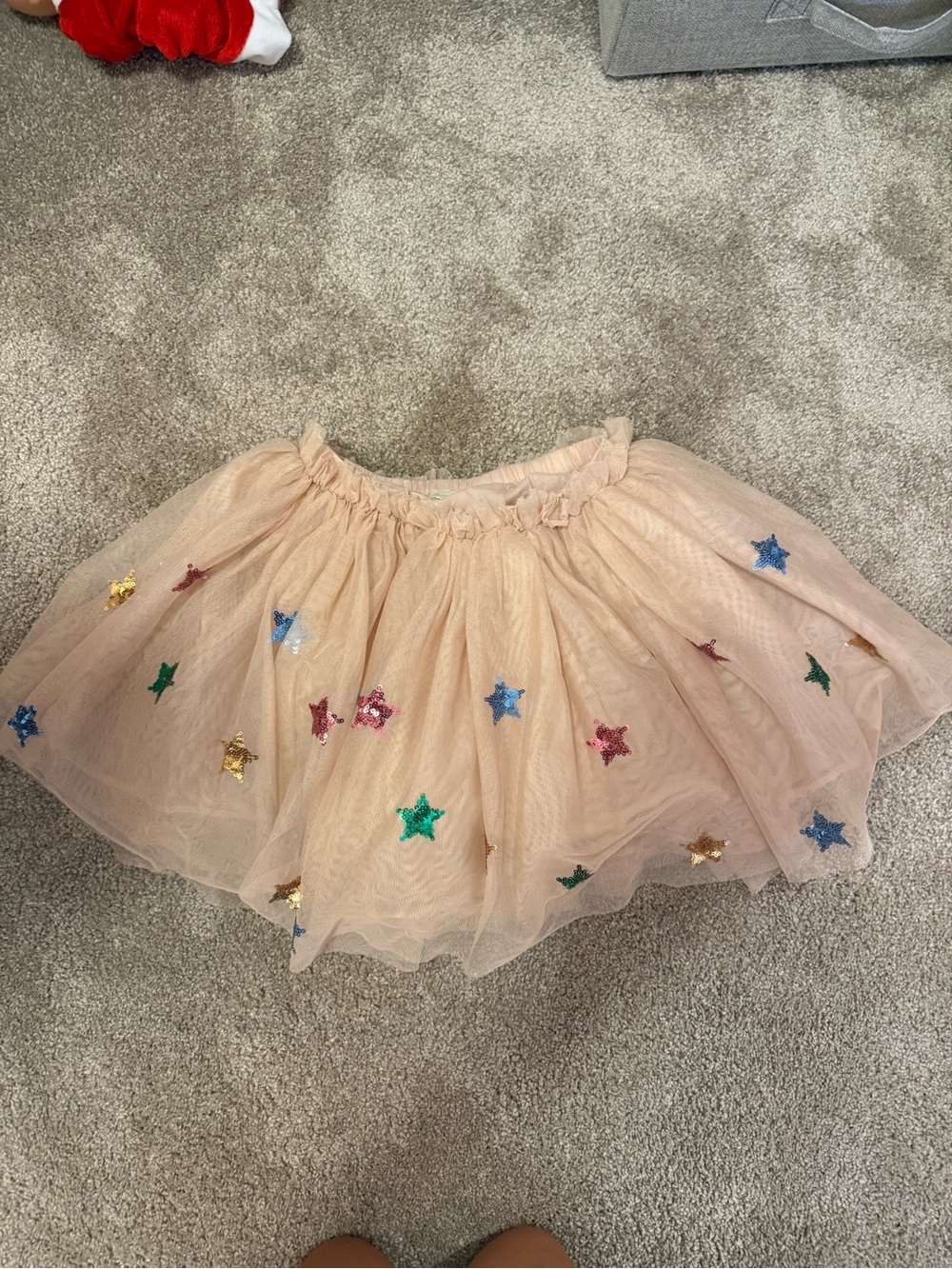 Konge Slojd Yvonne Skirt in Multi Stars, Peach Tulle Skirt